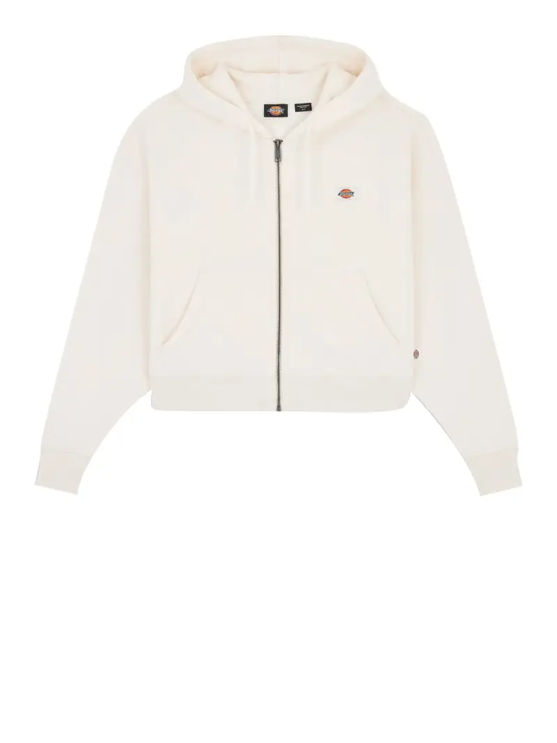 felpa zip dickies oakport da donna - avorio