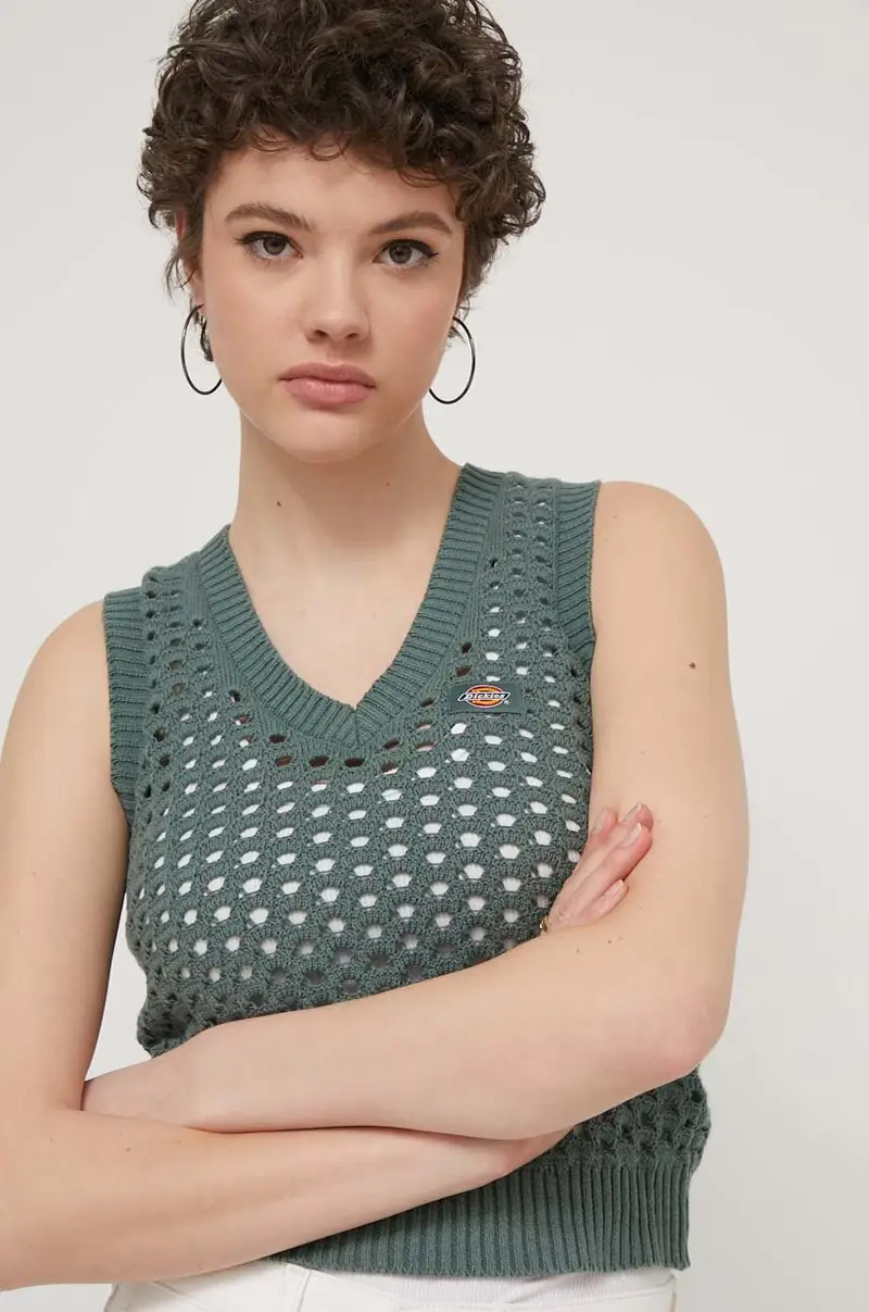 gilè in cotone INGALLS VEST W colore verde DK0A4YT3