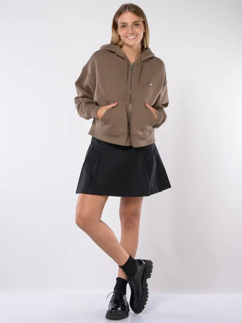 gonna corta da donna Dickies Elizaville a pieghe NERO miniatura 2