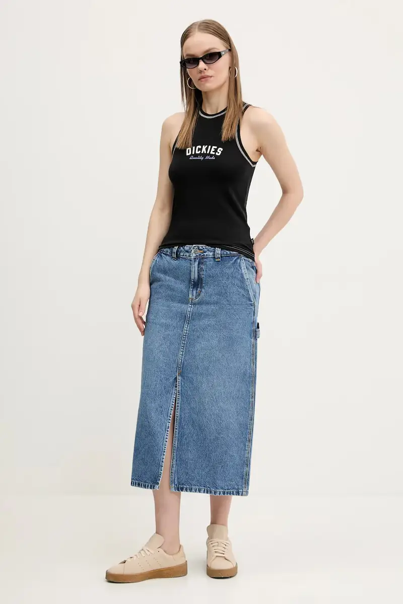 gonna di jeans colore blu navy DK0A866SK211 miniatura 2