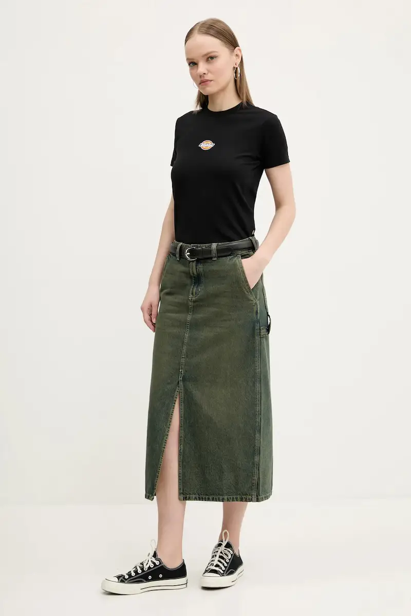 gonna di jeans colore verde DK0A866SK571 miniatura 2