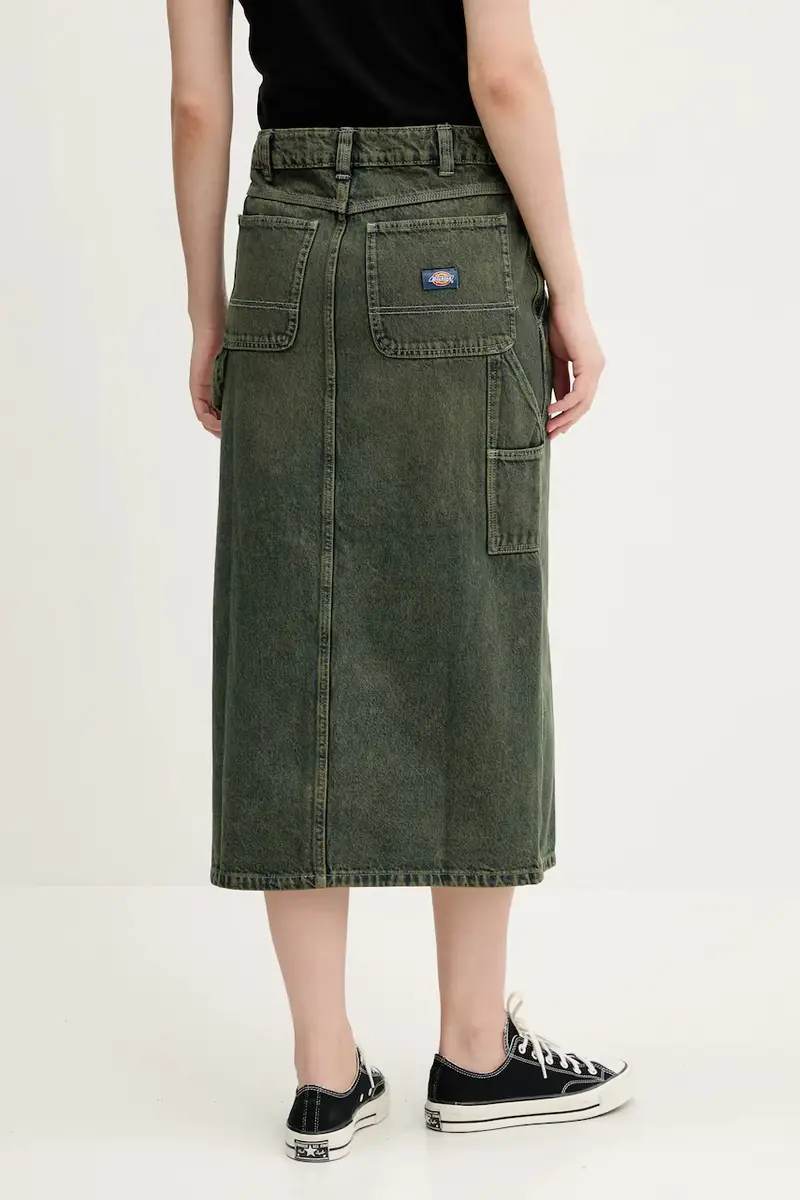 gonna di jeans colore verde DK0A866SK571 miniatura 3