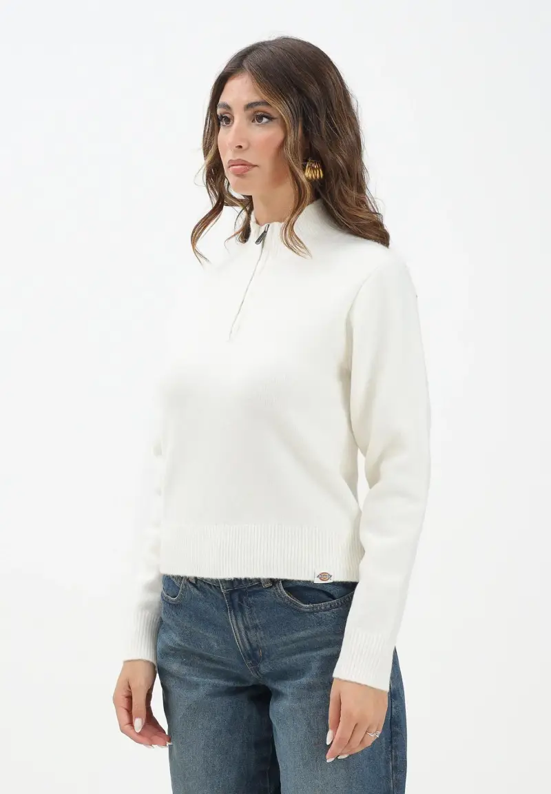 Maglioncino a collo alto Ruston panna da donna