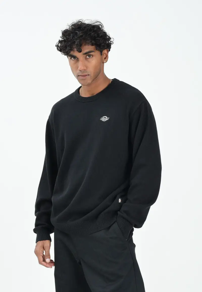 Maglione girocollo Summerdale nero da uomo miniatura 2