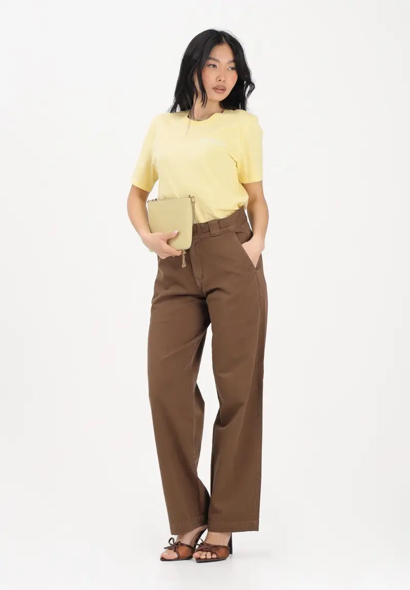 Pantalone 247 marrone da donna miniatura 2