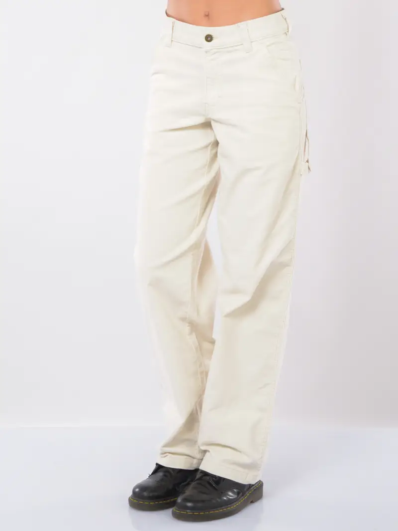 pantalone da donna Dickies Corduroy Carpenter in velluto rigato BEIGE