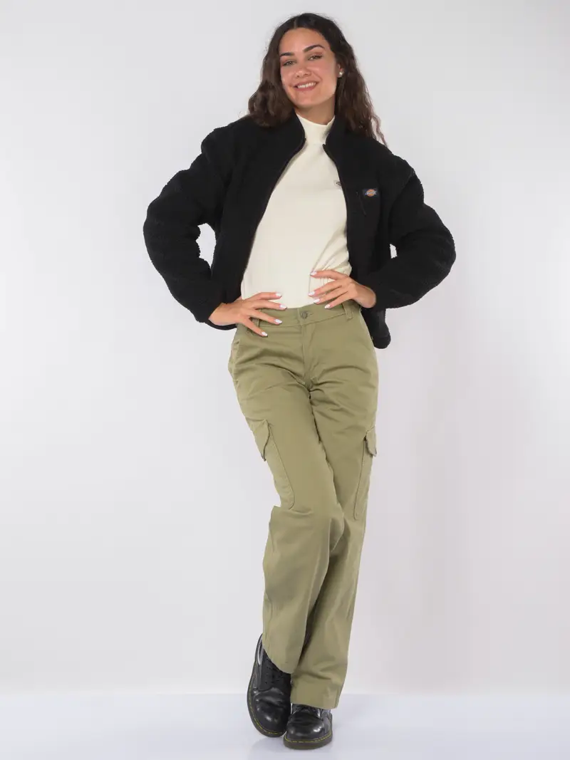 pantalone da donna Dickies Duck Canvas Cargo in cotone Verde miniatura 2