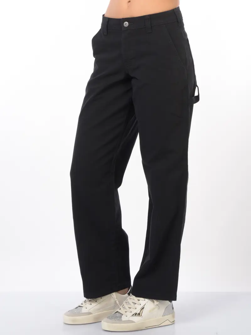 pantalone da donna Dickies Duck Canvas con bottoni NERO