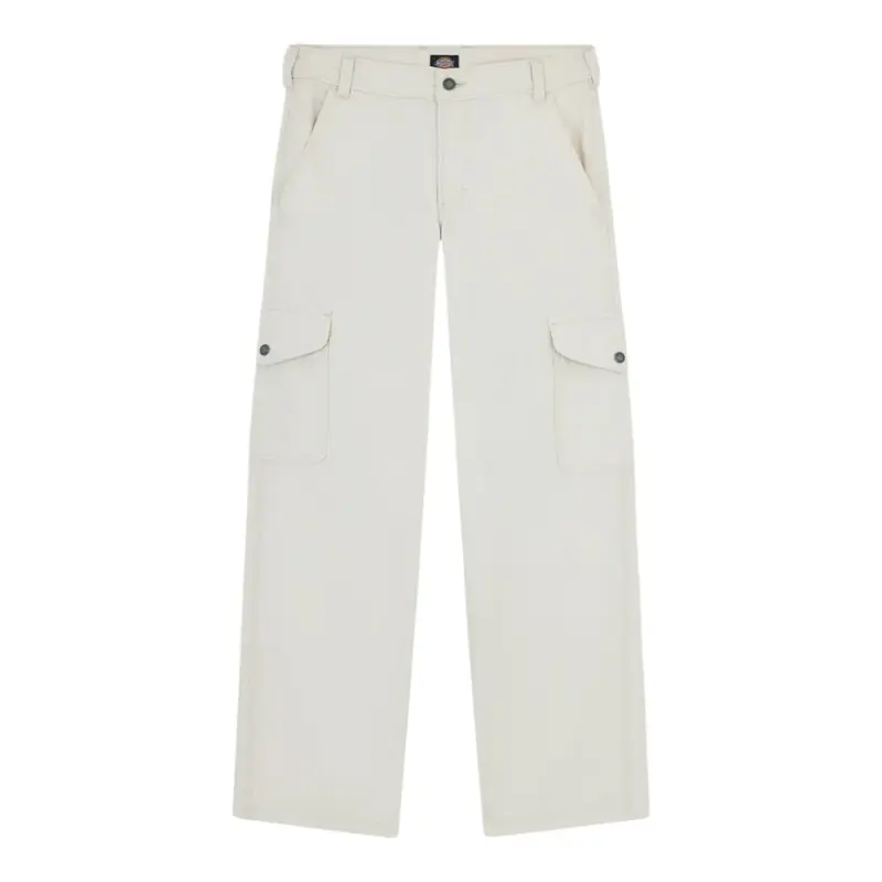 pantalone donna dickies cargo duck canvas - white