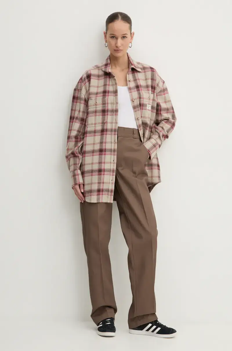 pantaloni 874 donna colore marrone miniatura 2