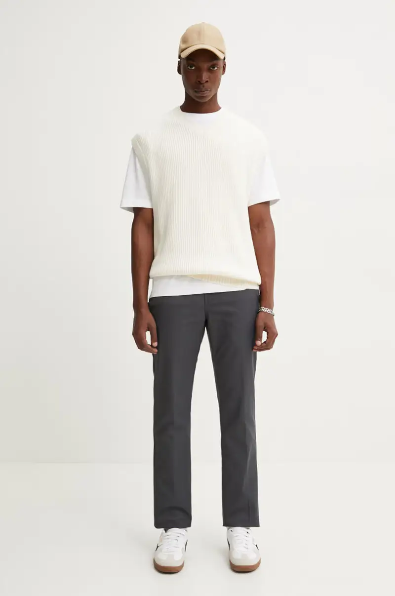 pantaloni uomo colore grigio miniatura 2