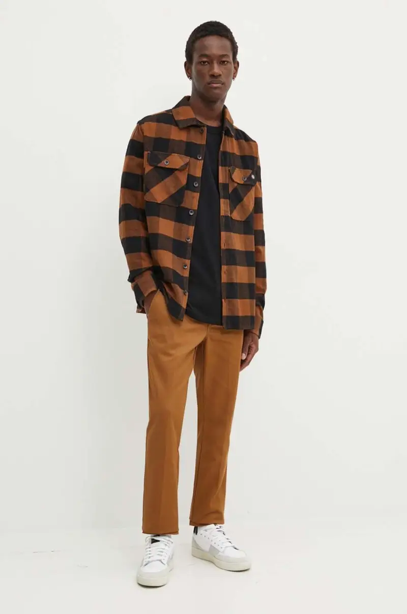 pantaloni uomo colore marrone miniatura 2