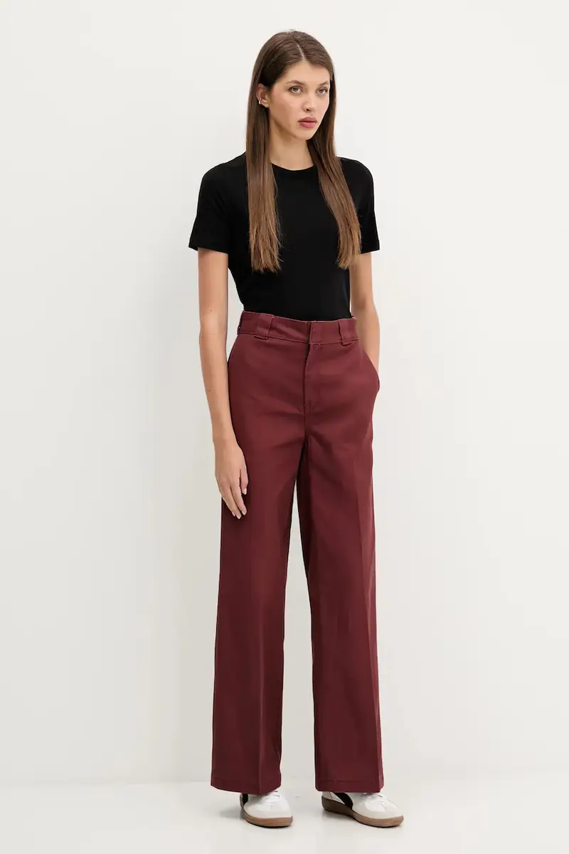 pantaloni WIDE LEG WORK PANT W donna colore verde DK0A4YSE Granata miniatura 2