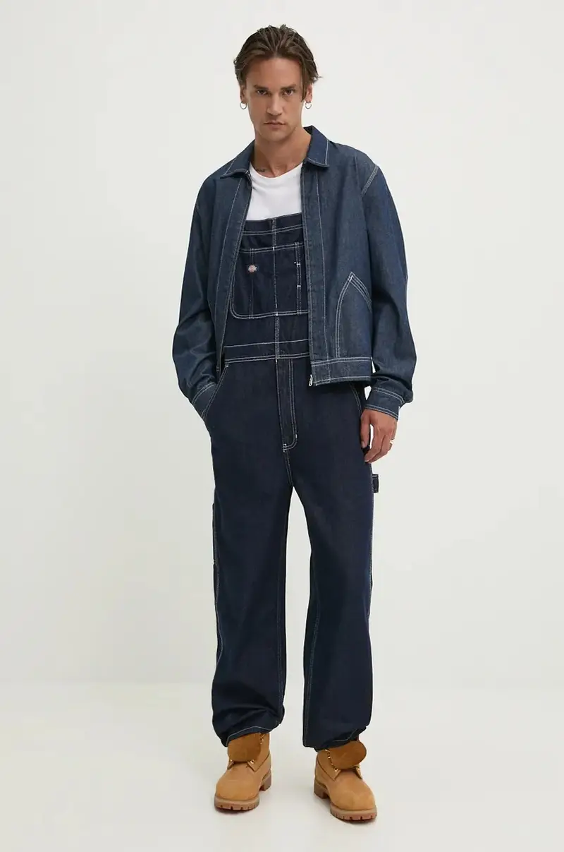 salopette di jeans CLASSIC colore blu navy DK0A4XYA miniatura 2