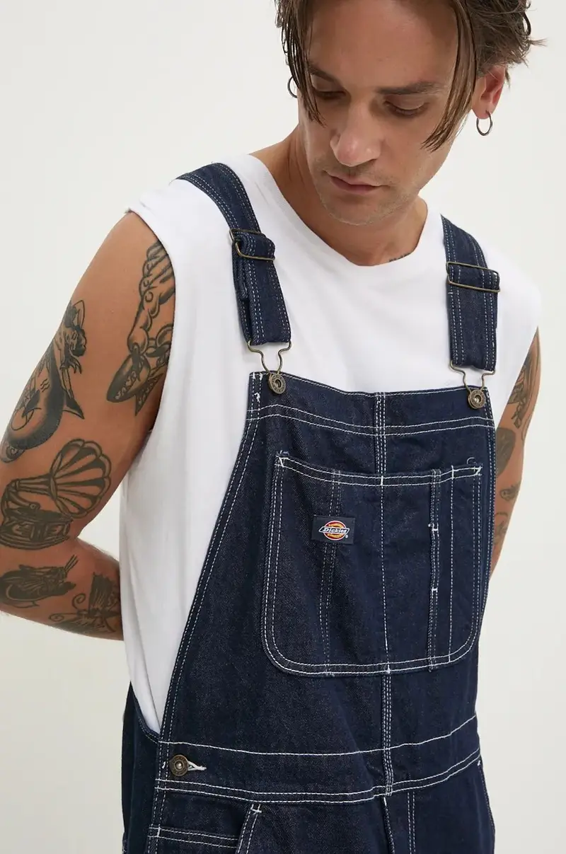 salopette di jeans CLASSIC colore blu navy DK0A4XYA miniatura 4