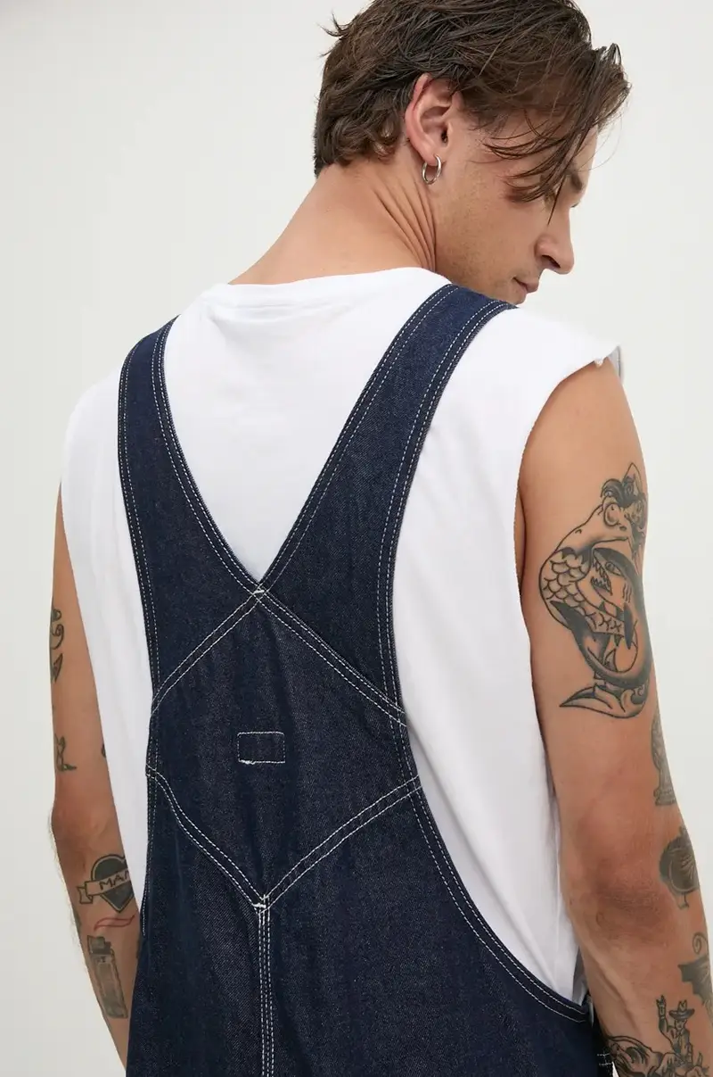 salopette di jeans CLASSIC colore blu navy DK0A4XYA miniatura 5