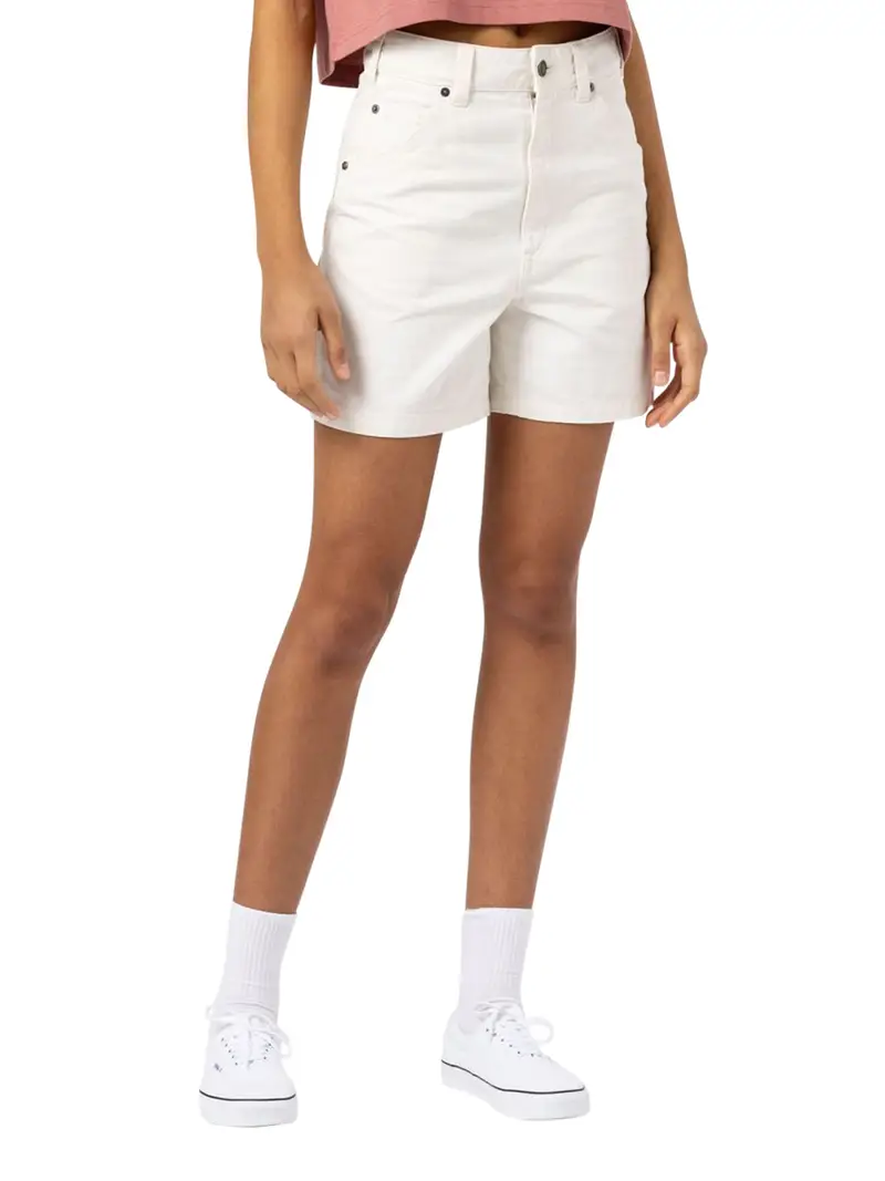 shorts dickies duck da donna - bianco