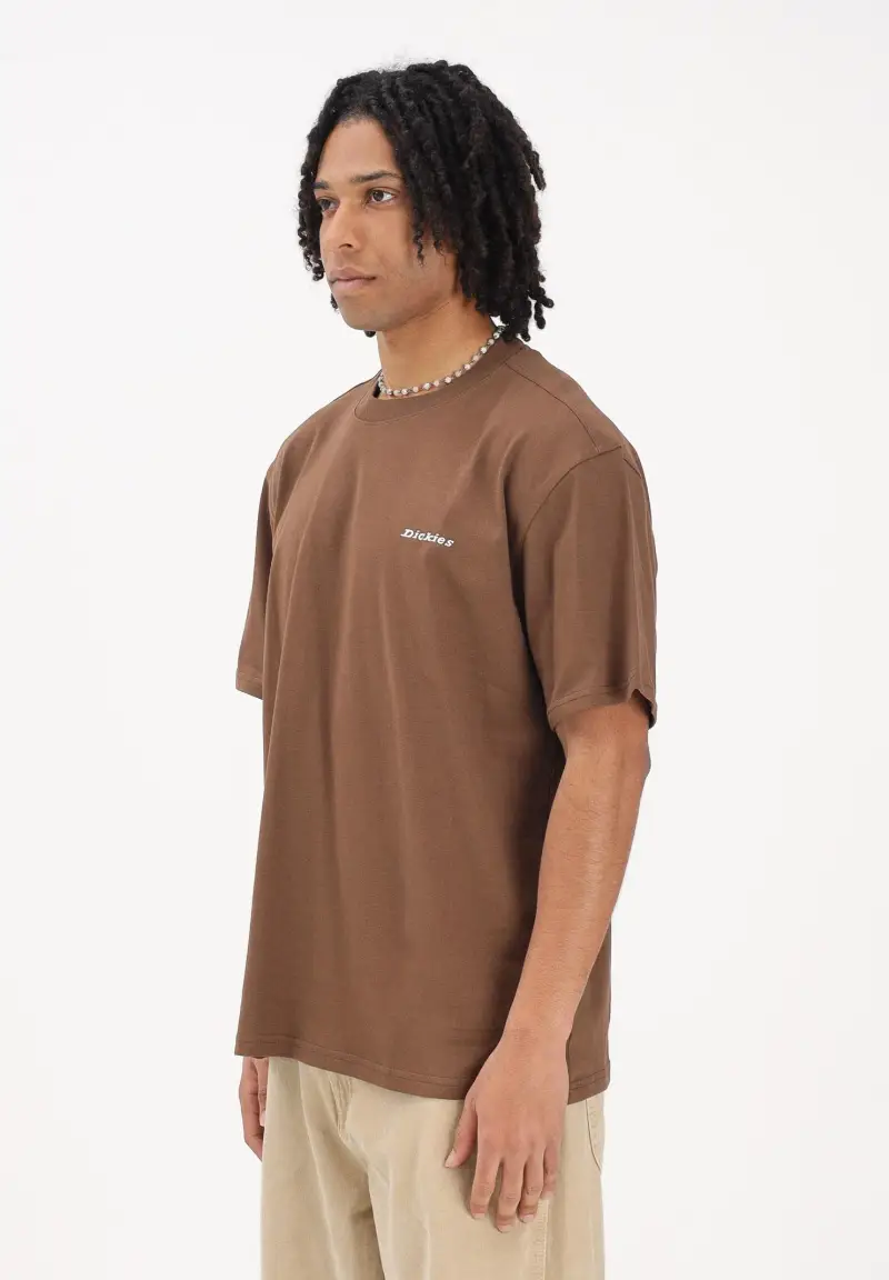 T-shirt a manica corta Loretto marrone da uomo