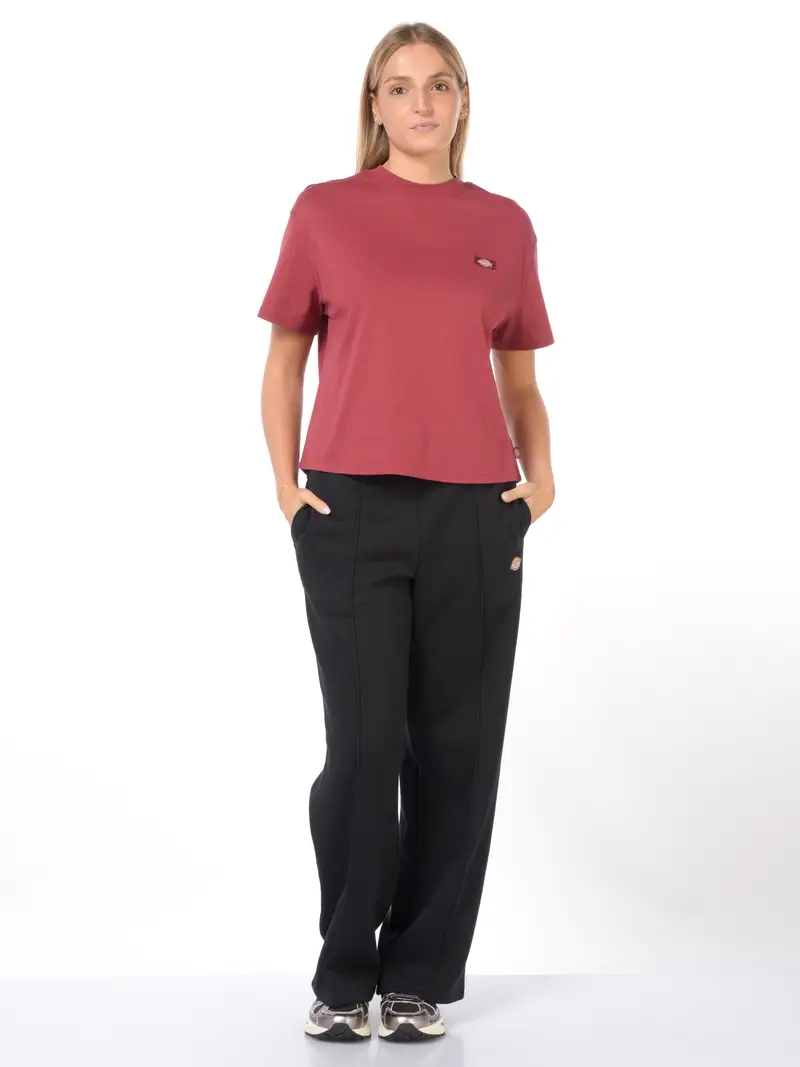 t Shirt da donna Dickies manica corta con logo Rosso miniatura 2
