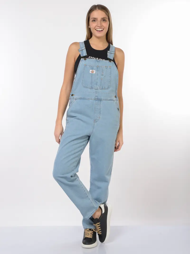 tuta Pantalone da donna Dickies in denim effetto delave Blu miniatura 2