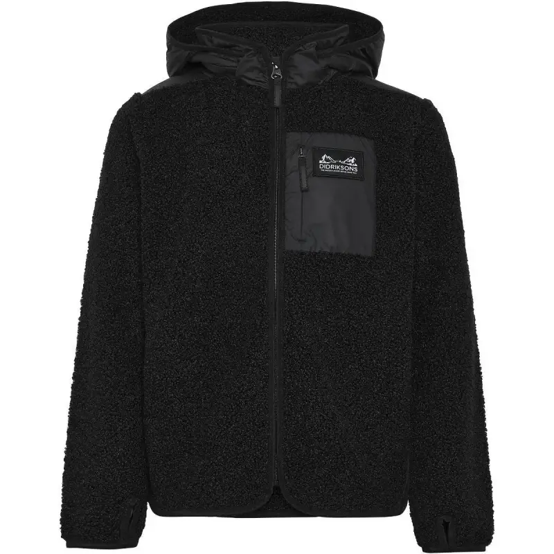 Felpa con cappuccio zip completa per bambini Didriksons Exa 3