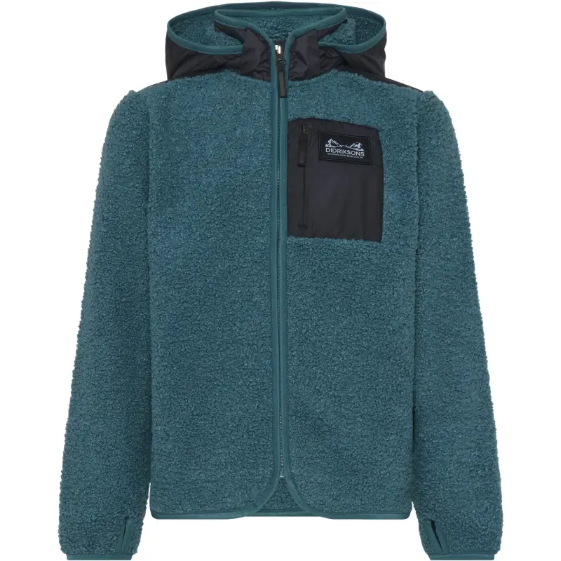 Felpa con cappuccio zip completa per bambini Didriksons Exa 3