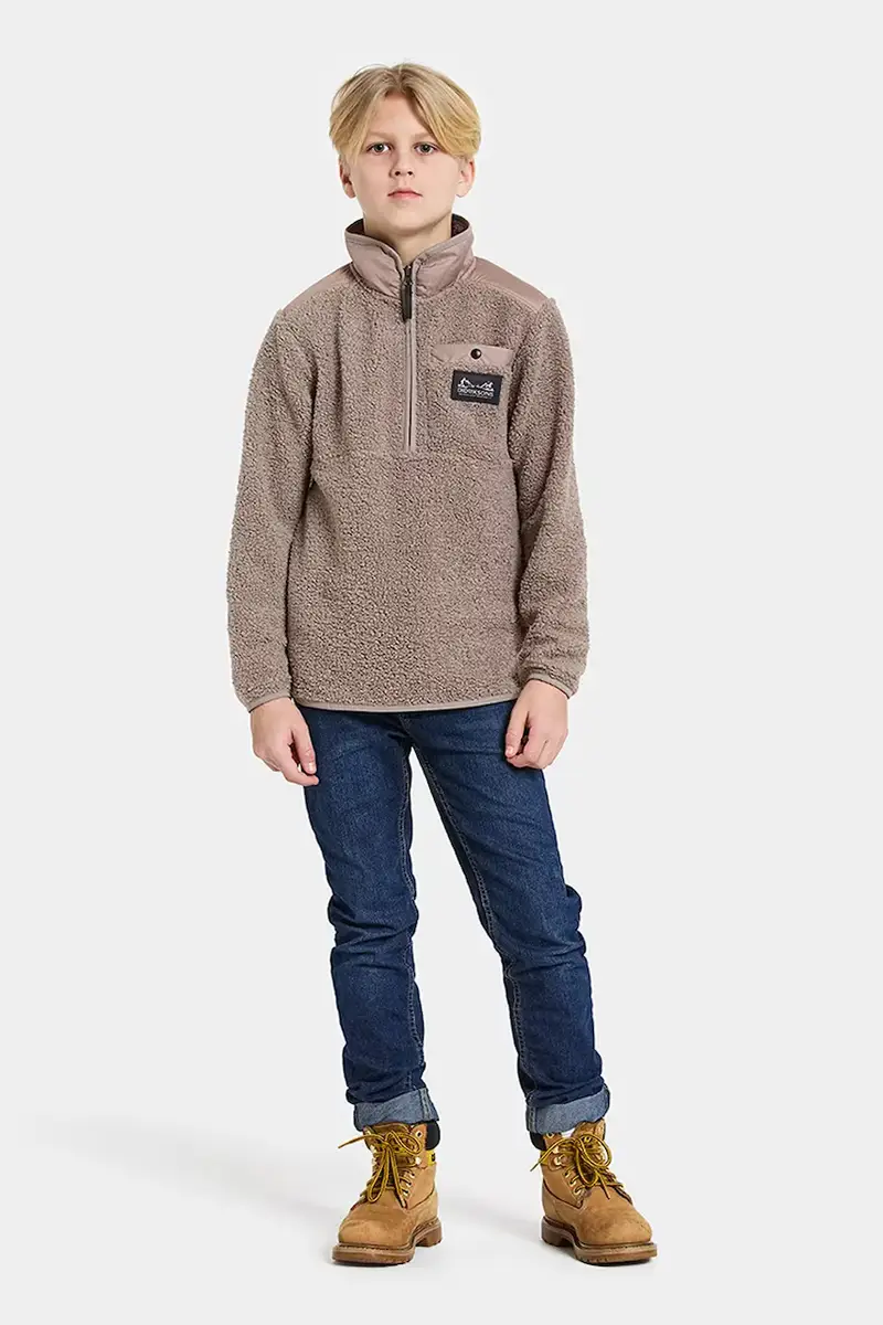 felpa EXA KIDS HALF Z Marrone miniatura 4