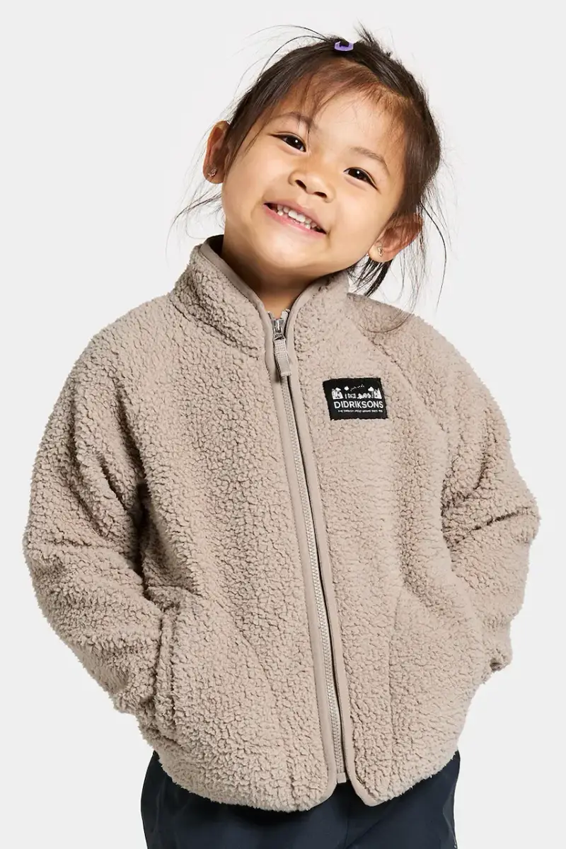 felpa in pile bambini GIBBS KIDS FULLZIP colore beige 505577