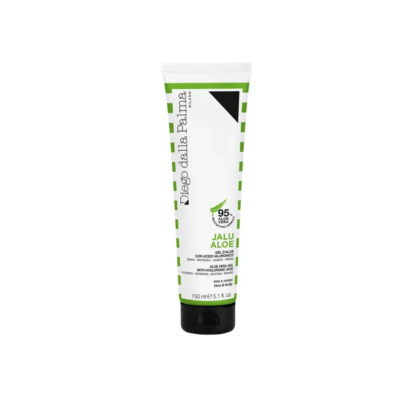 Aloe Jalu, acido ialuronico, calmante, gel, per viso e corpo, 150 ml