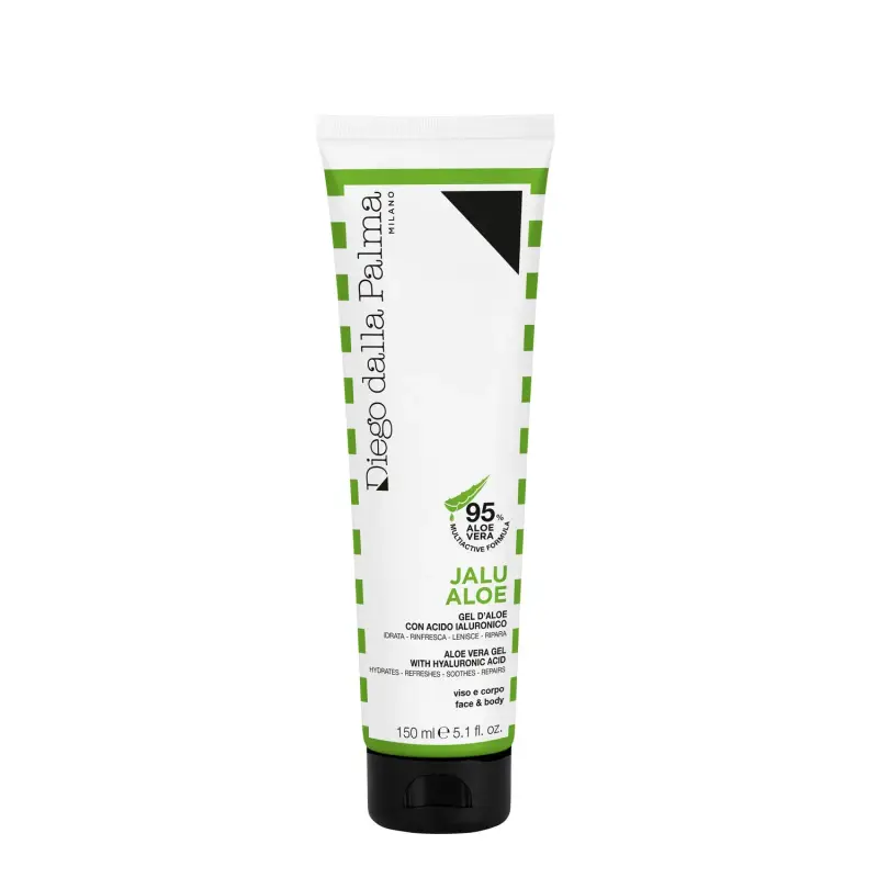Aloe Jalu Aloe Gel d'Aloe con Acido Ialuronico - Crema idratante viso,Crema doposole corpo,Crema doposole viso