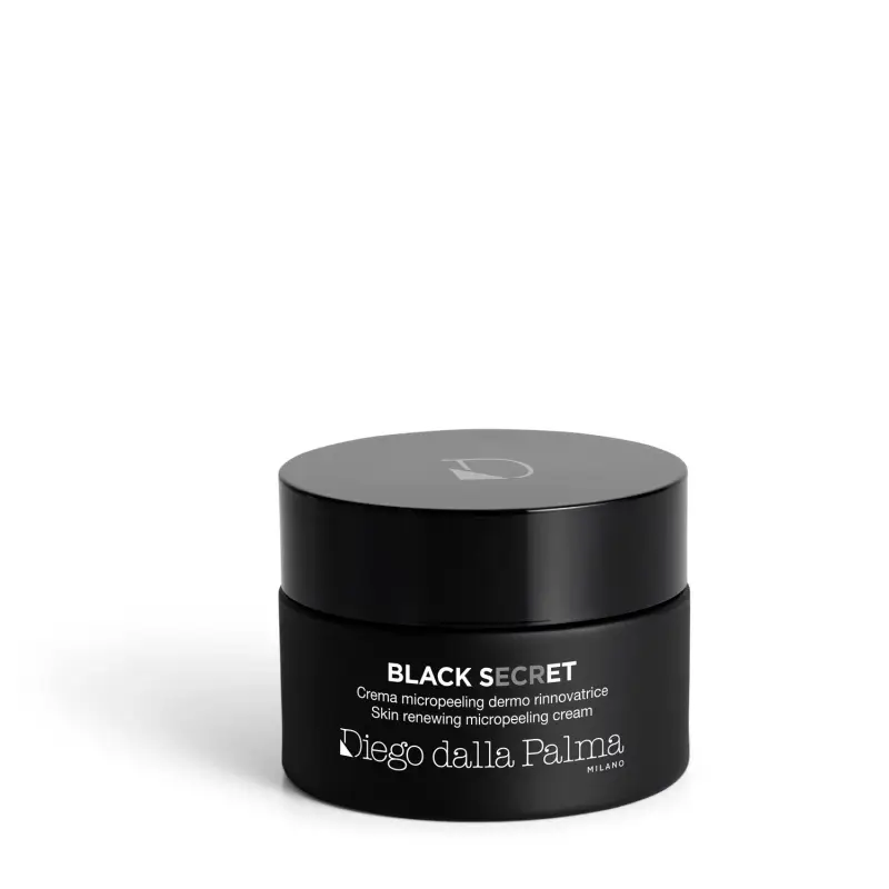 Black Secret Crema Micro Peeling Dermo Rinnovatrice - Crema viso pelle grassa,Crema viso giorno illuminante,Scrub viso illuminante