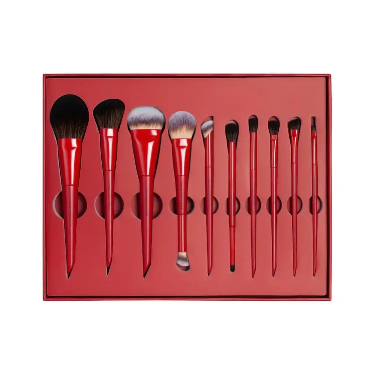 Essential Pro Makeup Brushes - Set 10 Pennelli Professionali Viso e Occhi Kit