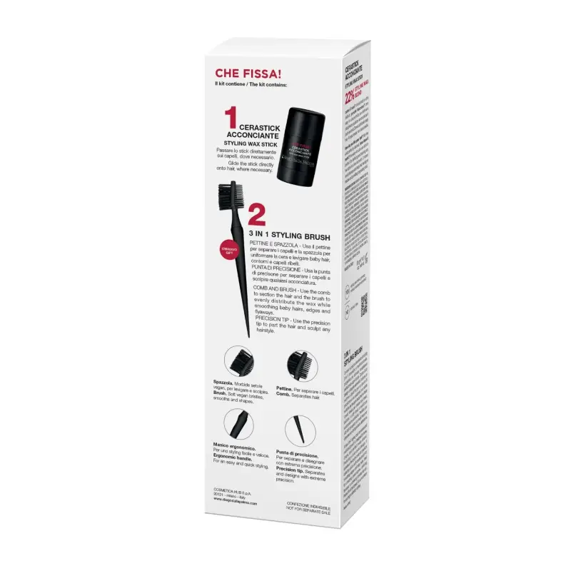 I Capelli CHE FISSA! STYLING KIT Cerastick Acconciante + 3-In-1 Styling Brush - Spazzole per capelli, Cofanetto per capelli miniatura 3