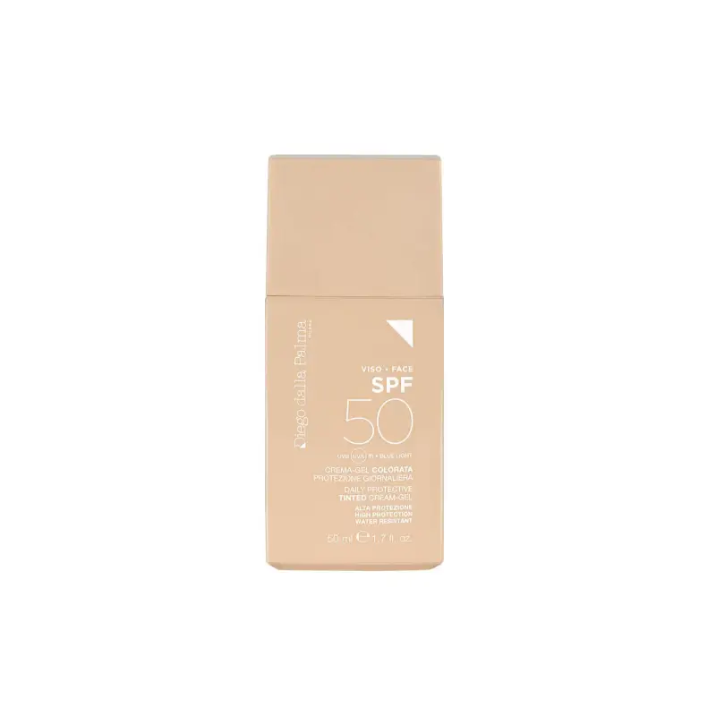 Solari Crema-Gel Colorata Protezione Giornaliera SPF50 - Crema colorata viso,Protezione solare viso