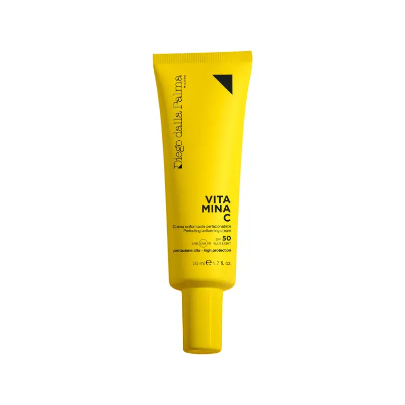 Vitamina C Crema Uniformante Perfezionatrice SPF50 - Trattamento antietà pelli mature,Crema antirughe,Crema viso pelle grassa,Crem