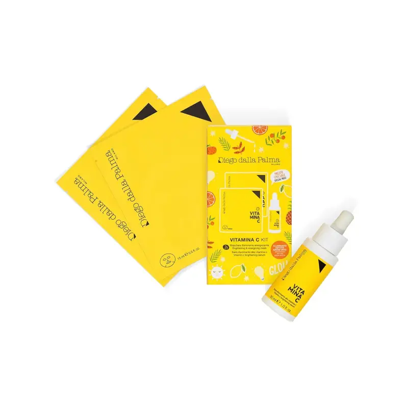 Vitamina C Kit Vitamina C - Siero viso illuminante,Maschera illuminante viso,Cofanetto trattamento