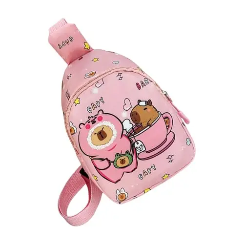 DIEKE Bella Borsa Del Fumetto Per I Bambini Piccolo Petto Daypack Con Cerniera Crossbody Zaino Moda Fannys Pack