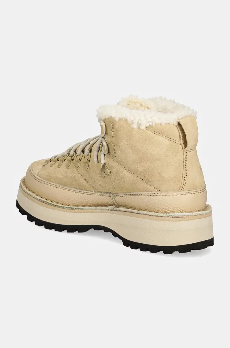 stivaletti alla caviglia in camoscio Sesto Shearling Beige miniatura 3