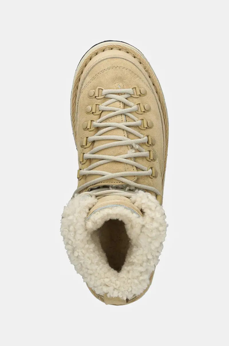 stivaletti alla caviglia in camoscio Sesto Shearling Beige miniatura 4