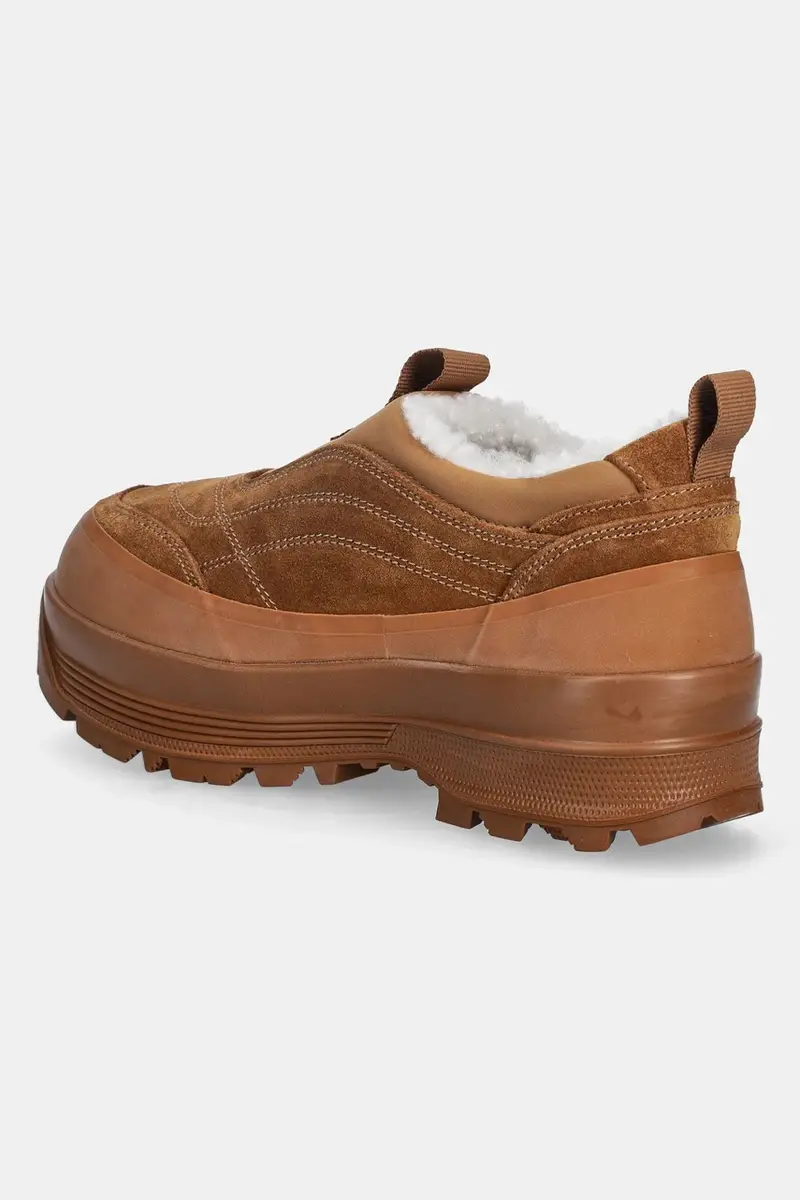 stivali da neve in camoscio badia basso shearling colore marrone DI25FWLBW.F01S006COG miniatura 3