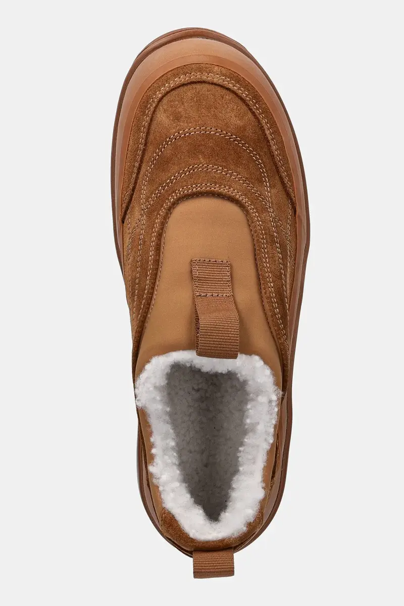 stivali da neve in camoscio badia basso shearling colore marrone DI25FWLBW.F01S006COG miniatura 4