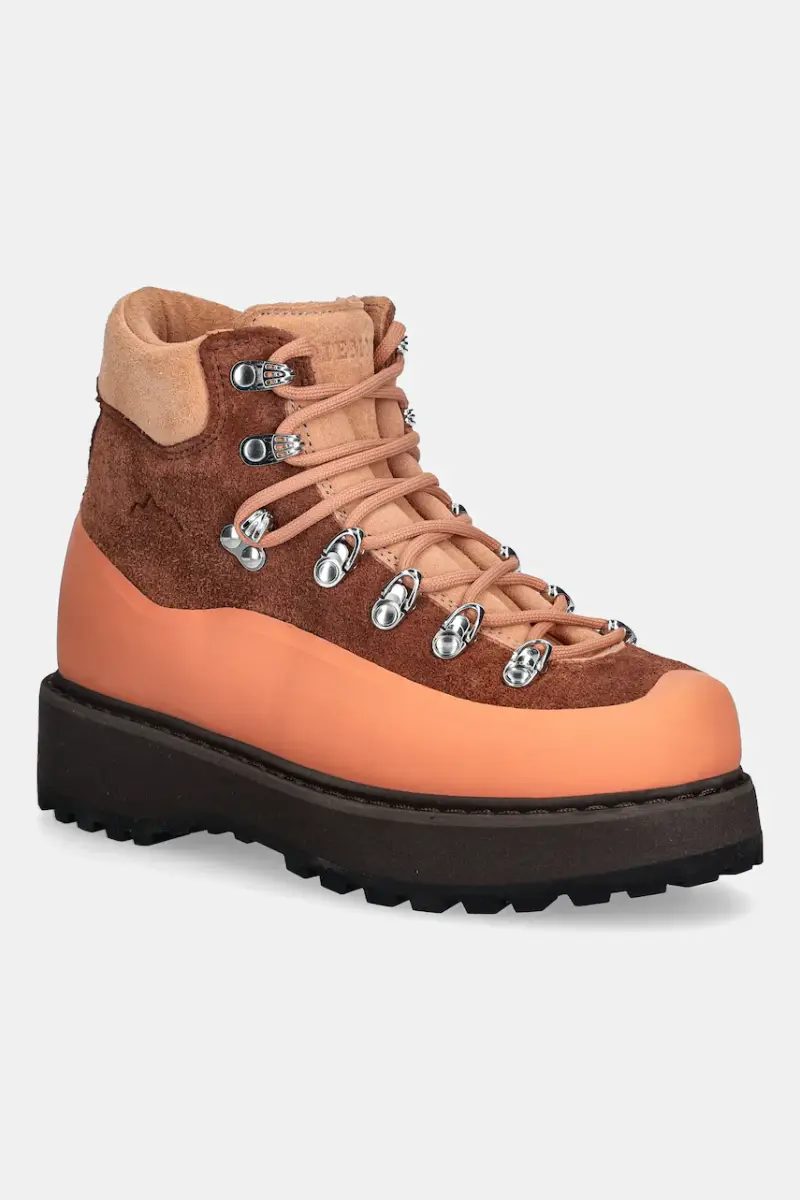 stivali da neve in camoscio roccia vet due gomma colore marrone DI25FWRVW.F03S008RST