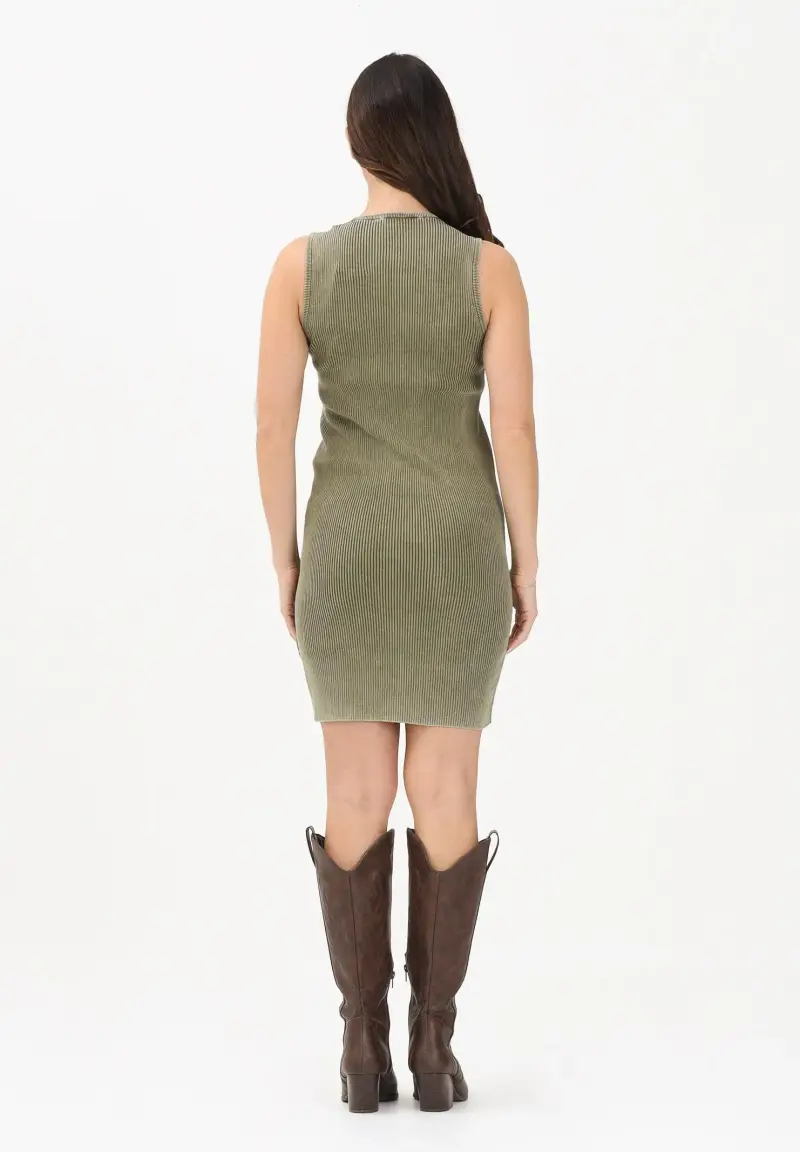 Abito corto Dameryn verde militare per donna, ragazze e bambine miniatura 3