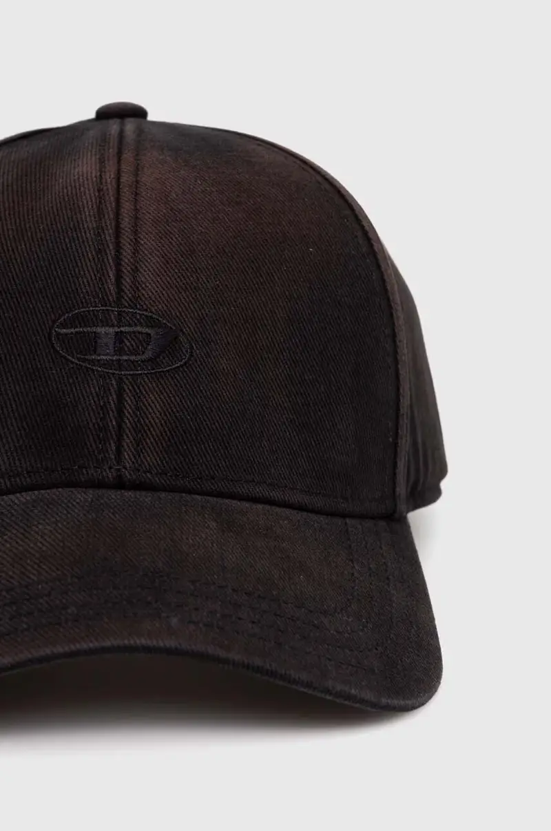 berretto da baseball in cotone C-RUN-WASH colore nero con applicazione A11361.0BLAA miniatura 2