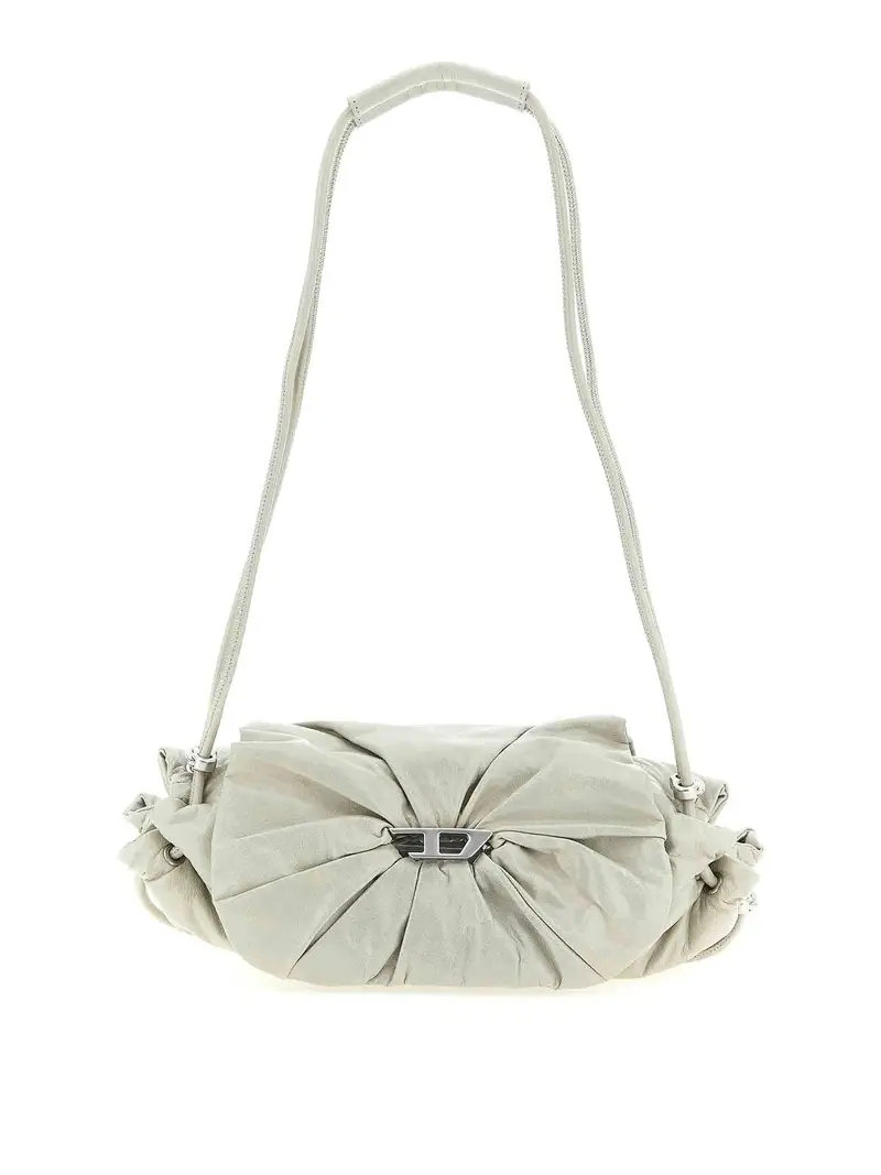 Borsa a tracolla Scrunch-D spalla S Beige