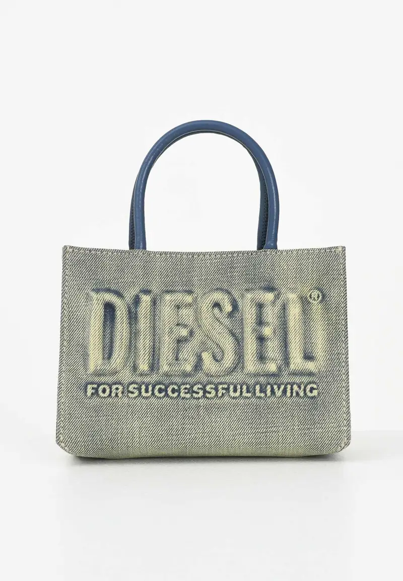 Borsa DSL 3D in denim solarizzato da donna con logo istituzionale