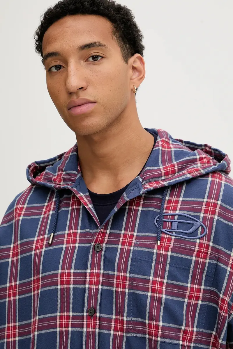 camicia in cotone S-DEWNY-HOOD-AJFI uomo colore blu navy A19446.0AJFI miniatura 4