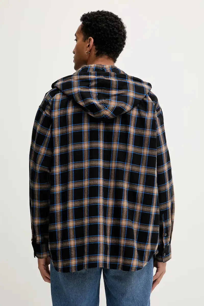 camicia in cotone S-DEWNY-HOOD-AJFI uomo colore nero A19446.0AJFI miniatura 3