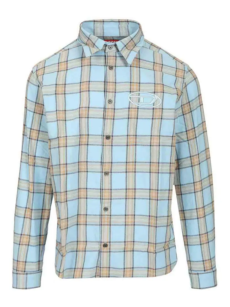 Camicia scozzese Azzurro