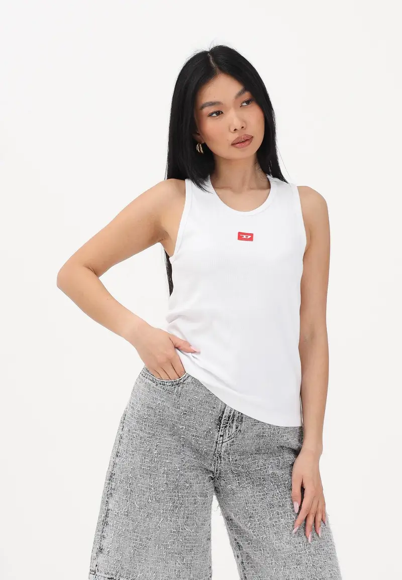 Canotta bianca per donna, ragazze e bambine con logo miniatura 2